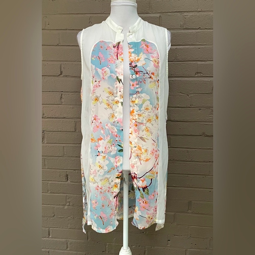 Fitz & Ginger Japanese floral tunic M